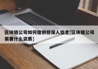 区块链公司如何提供担保人信息[区块链公司需要什么资质]